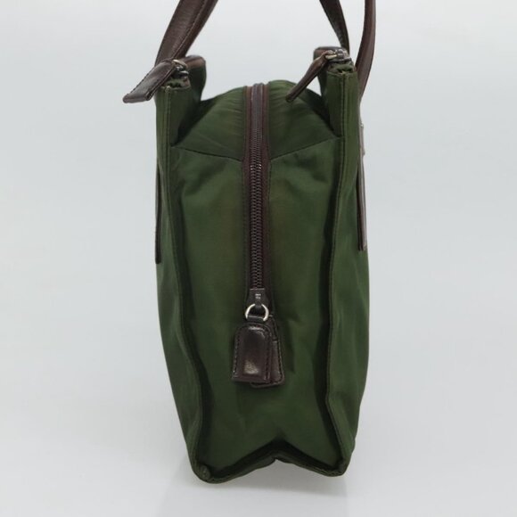 PRADA Hand Bag Nylon Khaki Auth - Picture 4 of 16